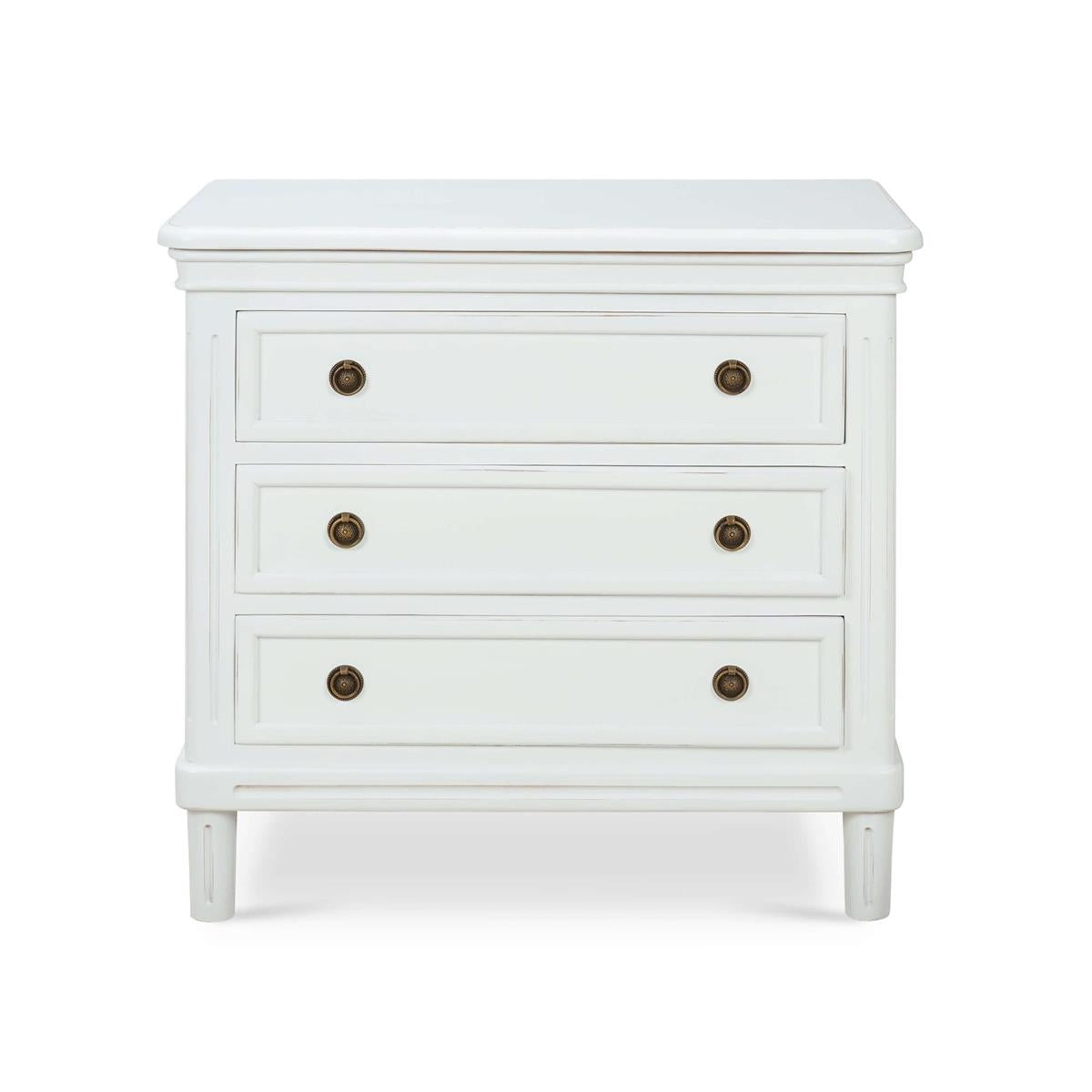 Bramble Hayward 3 Drawer Dresser Small — Architectural White / Light Distressed