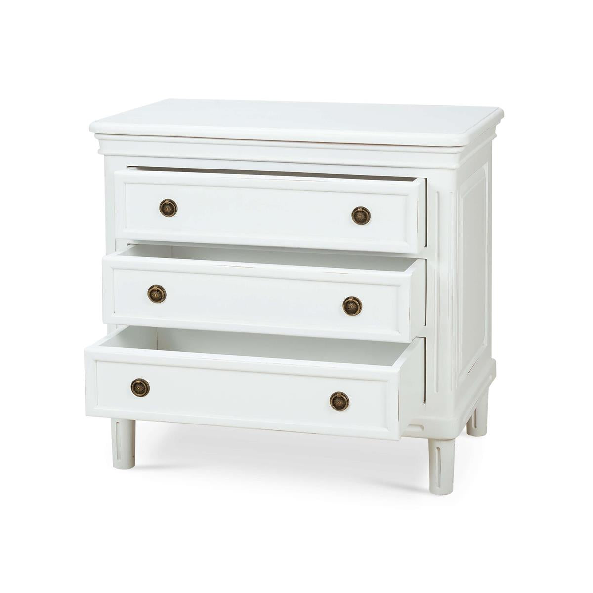 Bramble Hayward 3 Drawer Dresser Small — Architectural White / Light Distressed