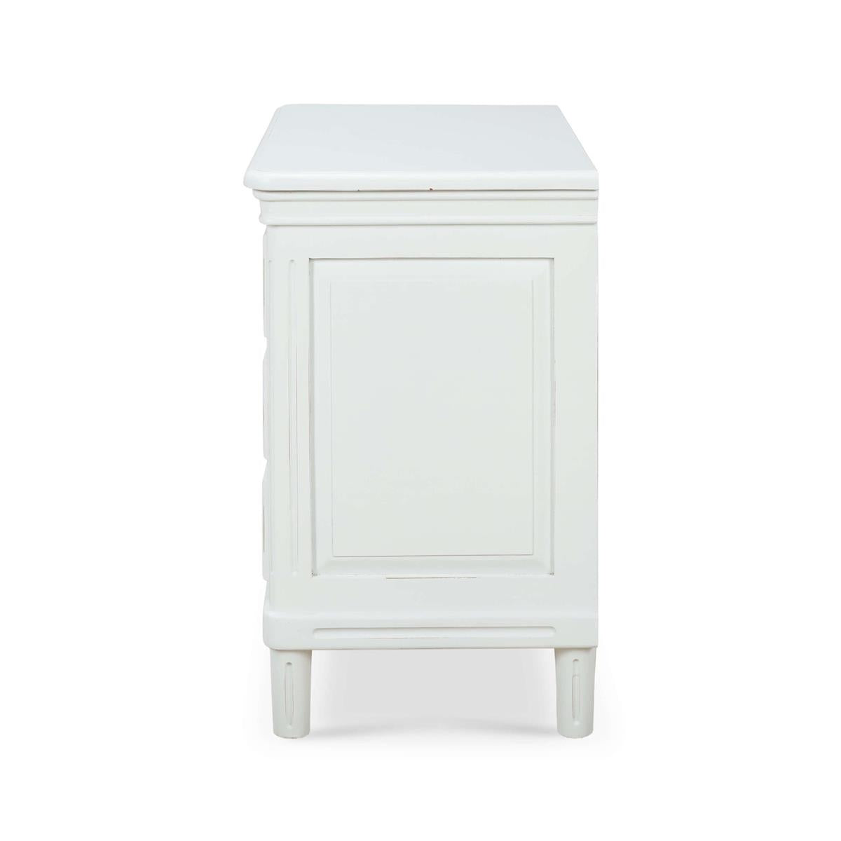 Bramble Hayward 3 Drawer Dresser Small — Architectural White / Light Distressed