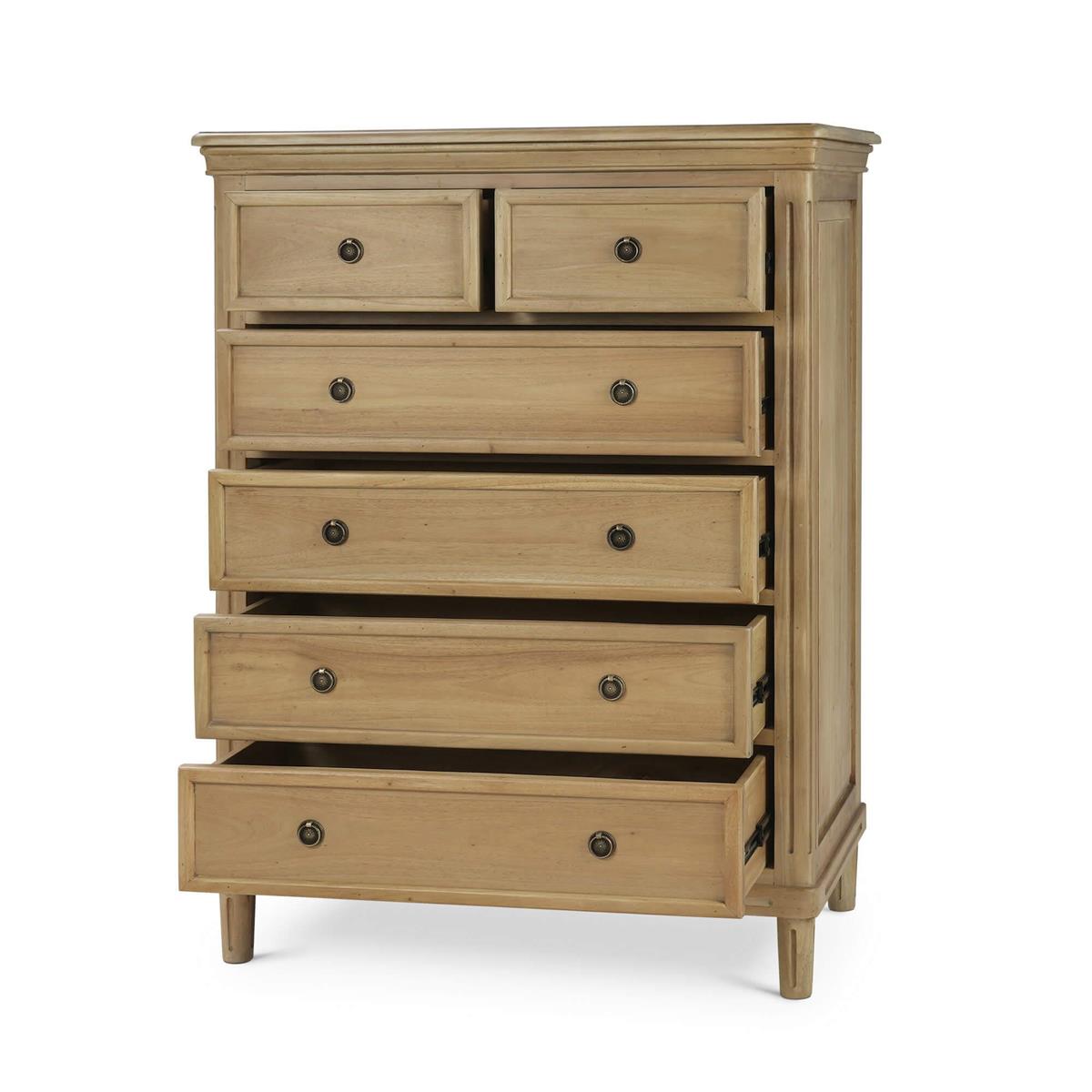Bramble Hayward 6 Drawer Tall Boy — Fruit Wood