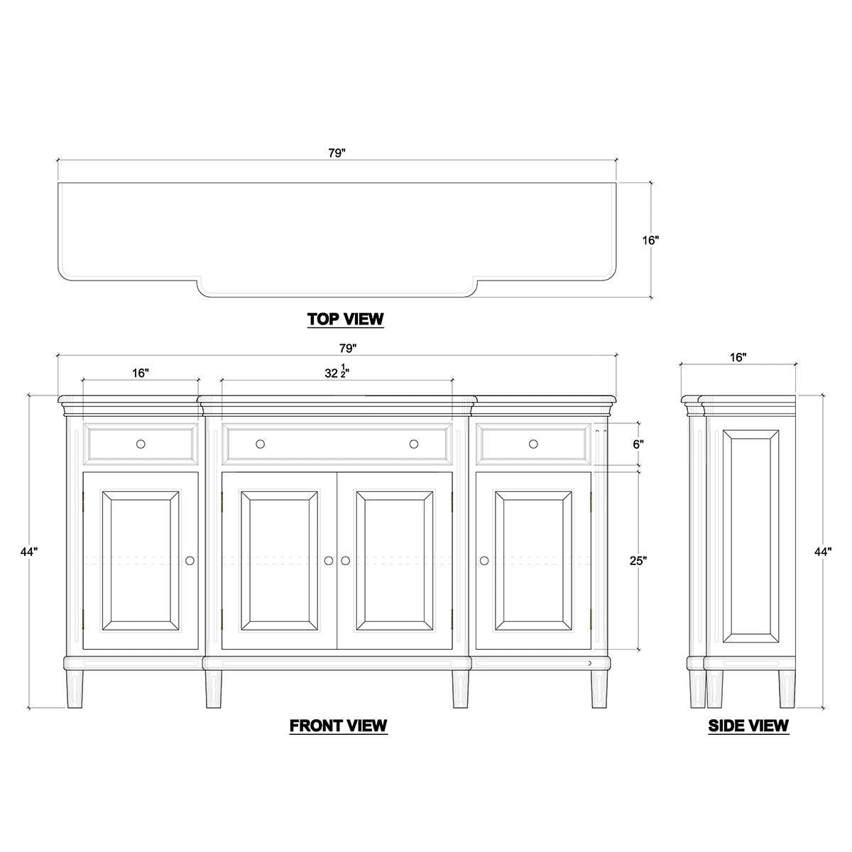 Bramble Hayward Media Cabinet — Grey Charleston