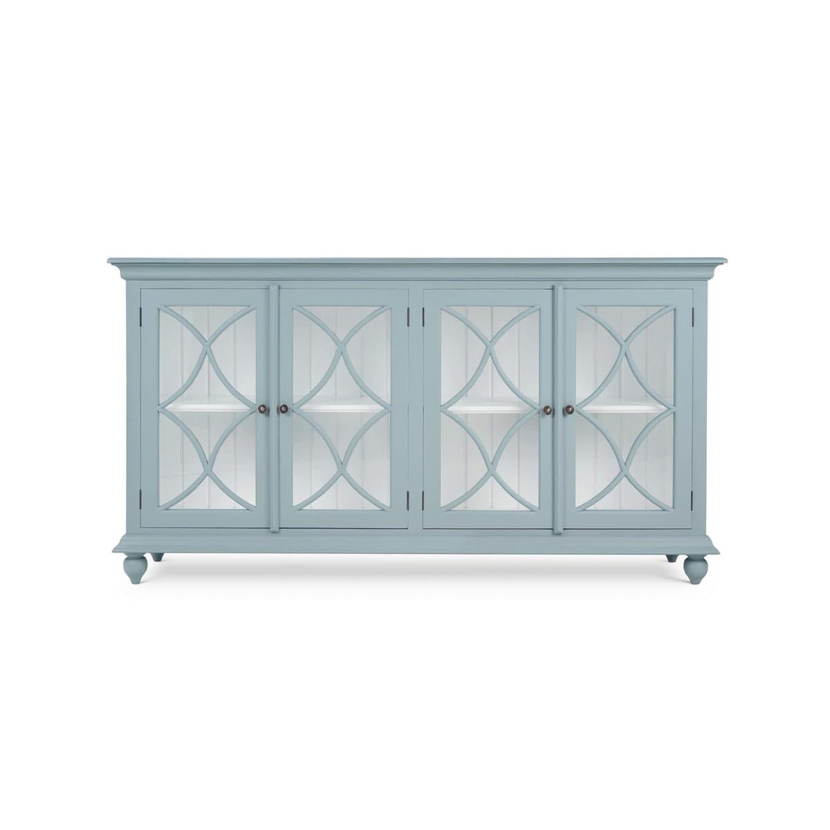 Bramble Hamilton 4 Door Buffet — Frosted Blue / True White *