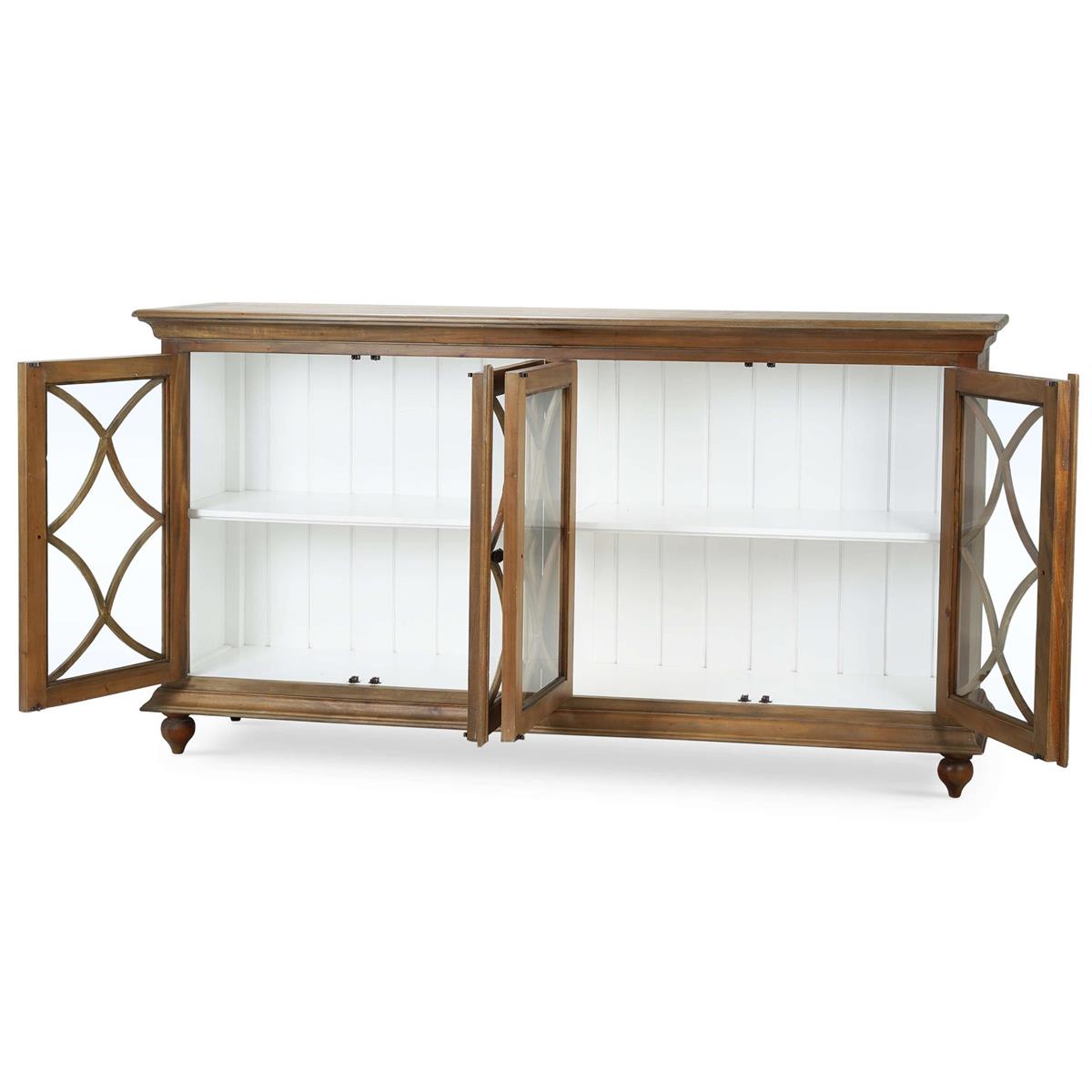 Bramble Hamilton 4 Door Buffet — Straw Wash / Architectural White