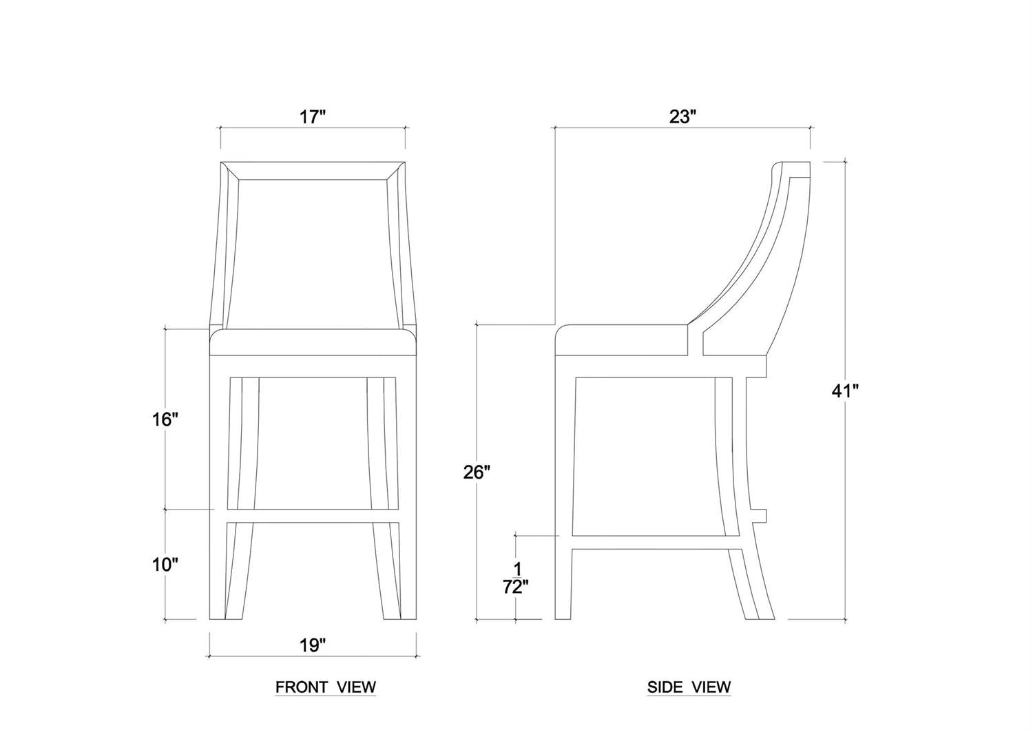 Bramble Monarch Counter Stool — Straw Wash / Arctic