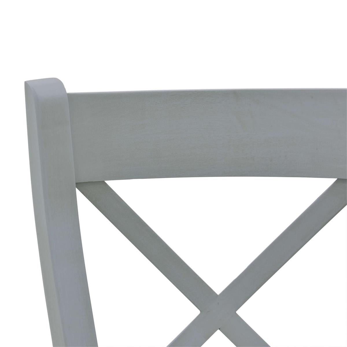 Bramble Summerset Chair w/ Wood Seat — Grey Charleston
