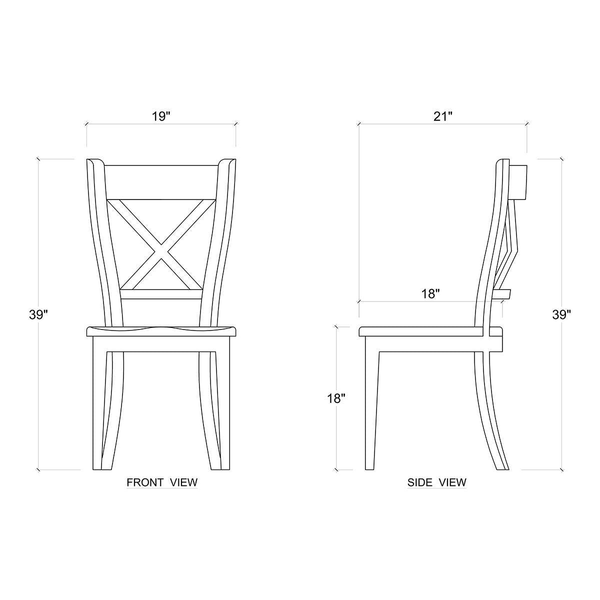 Bramble Summerset Chair w/ Wood Seat — Grey Charleston
