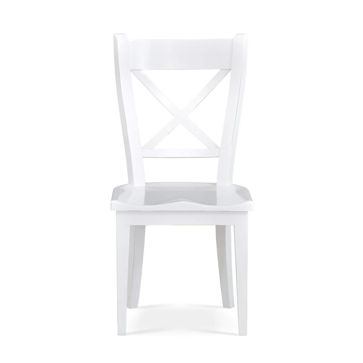 Bramble Summerset Chair w/ Wood Seat — Architectural White / Light Distressed