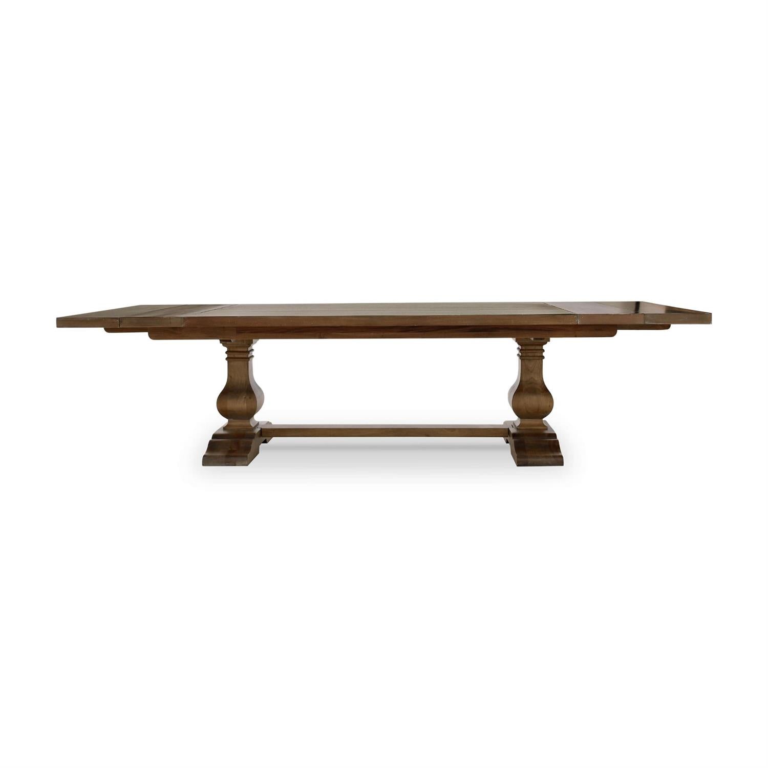 Bramble Trestle Extension Table 96'' extends to 120'' — Straw Wash