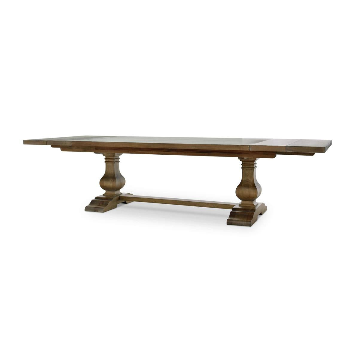 Bramble Trestle Extension Table 96'' extends to 120'' — Straw Wash