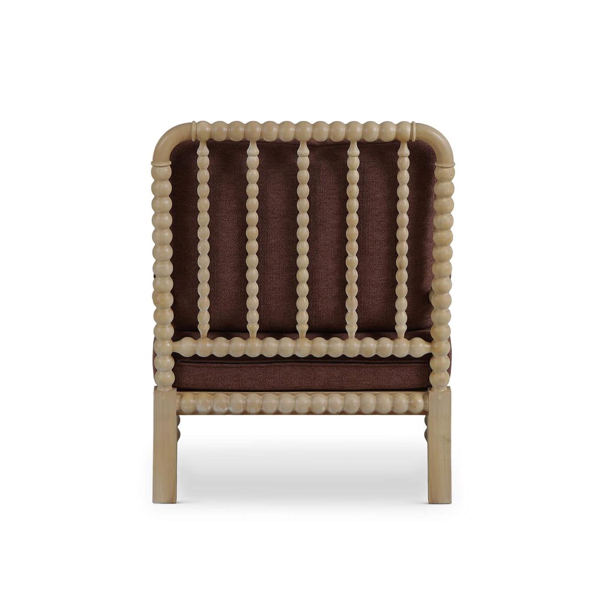 Bramble Cholet Arm Chair — Fruit Wood / Chestnut Brown Chenille