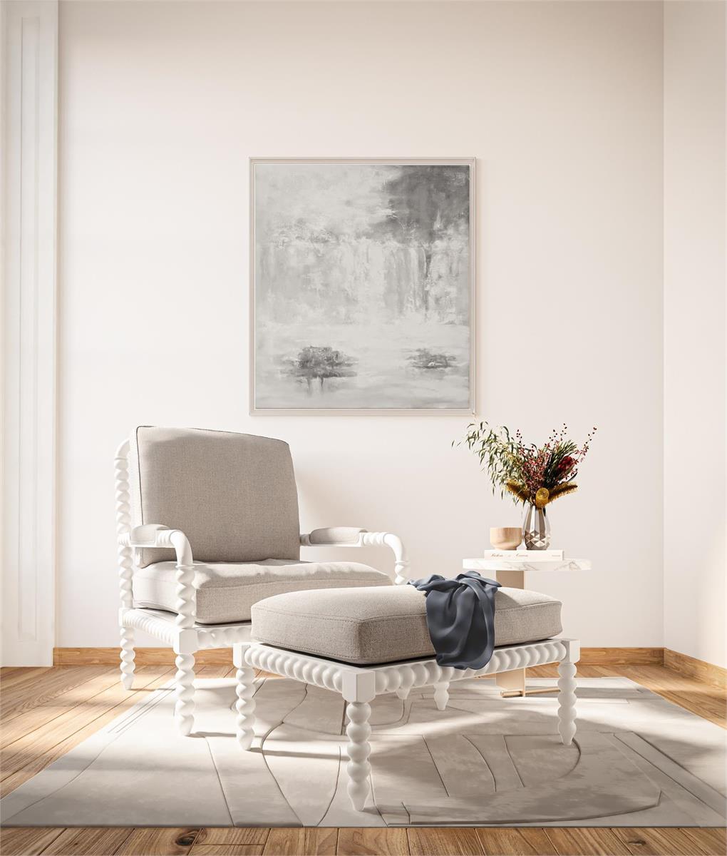 Bramble Cholet Arm Chair — Architectural White / Camelot