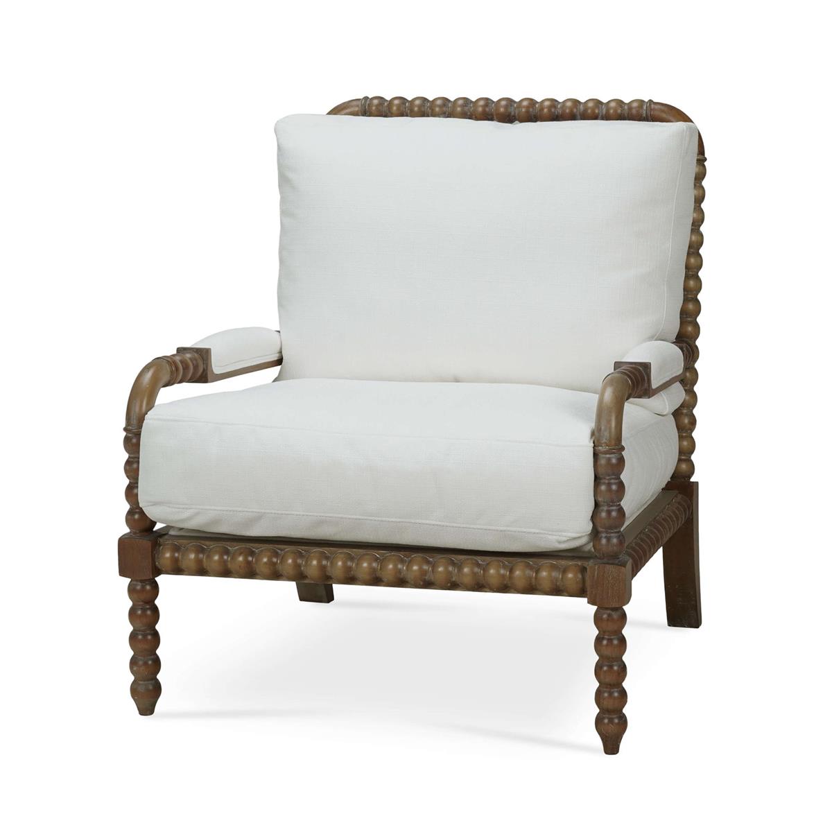 Bramble Cholet Arm Chair — Straw Wash / Arctic
