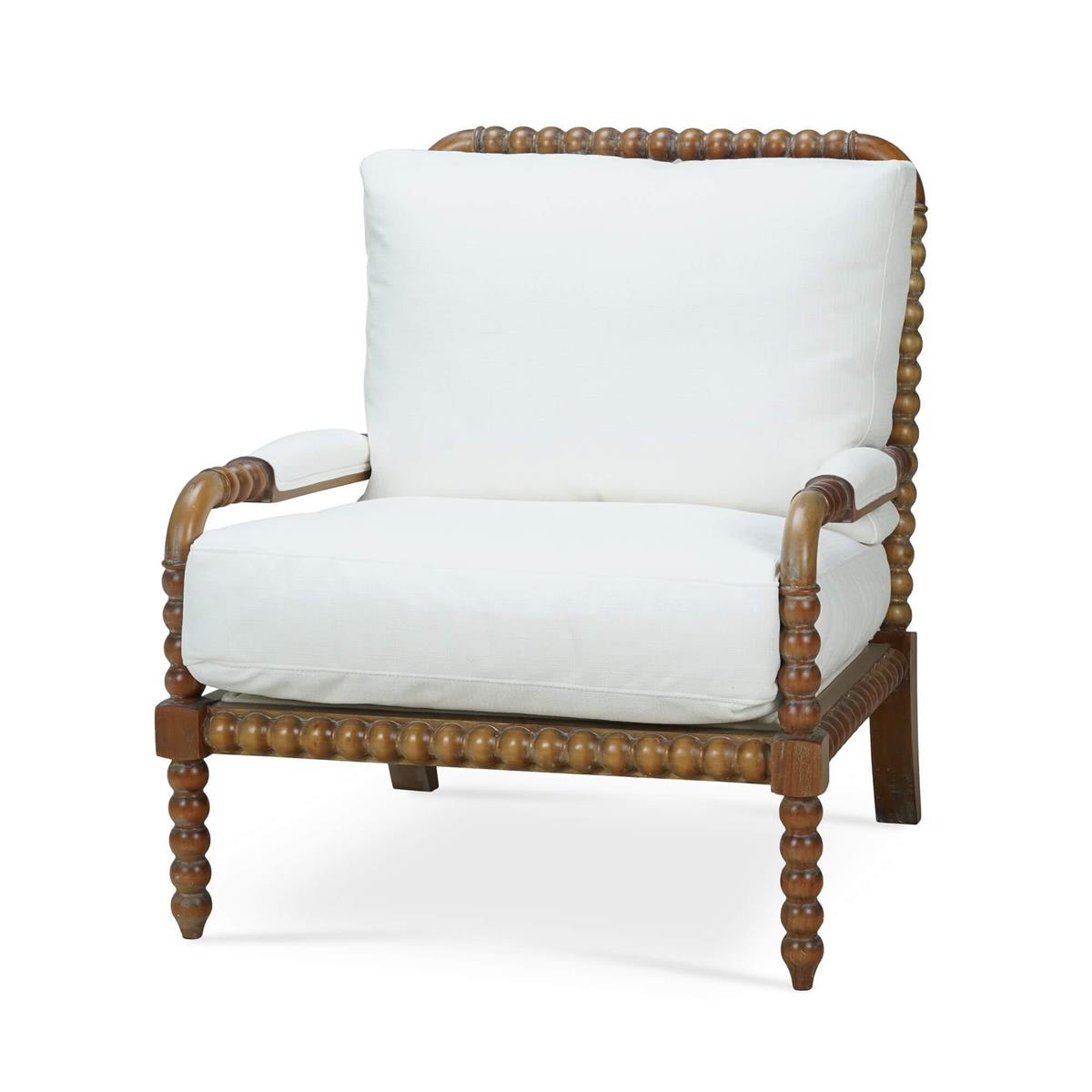 Bramble Cholet Arm Chair — Straw Wash / Arctic
