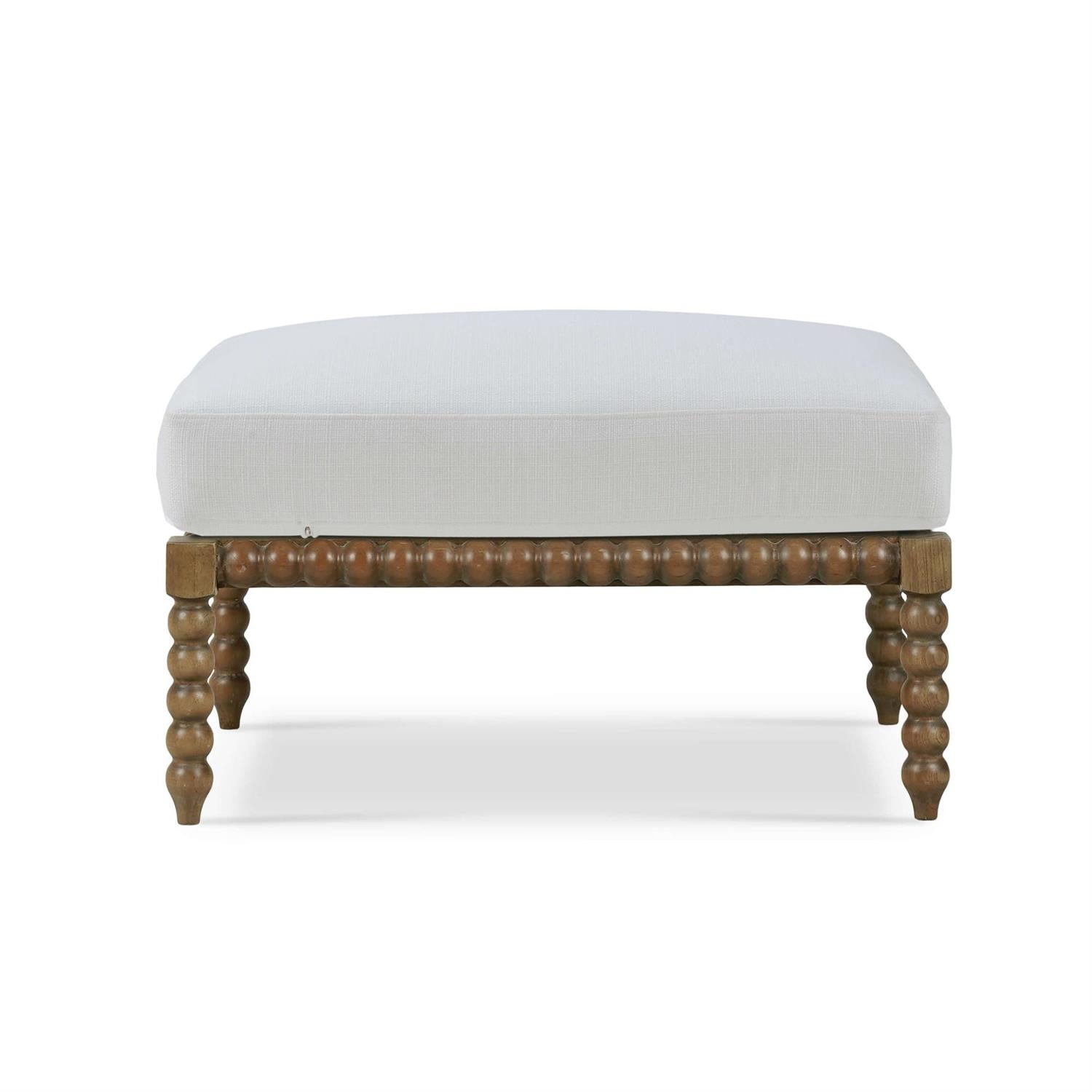 Bramble Cholet Ottoman — Straw Wash / Arctic