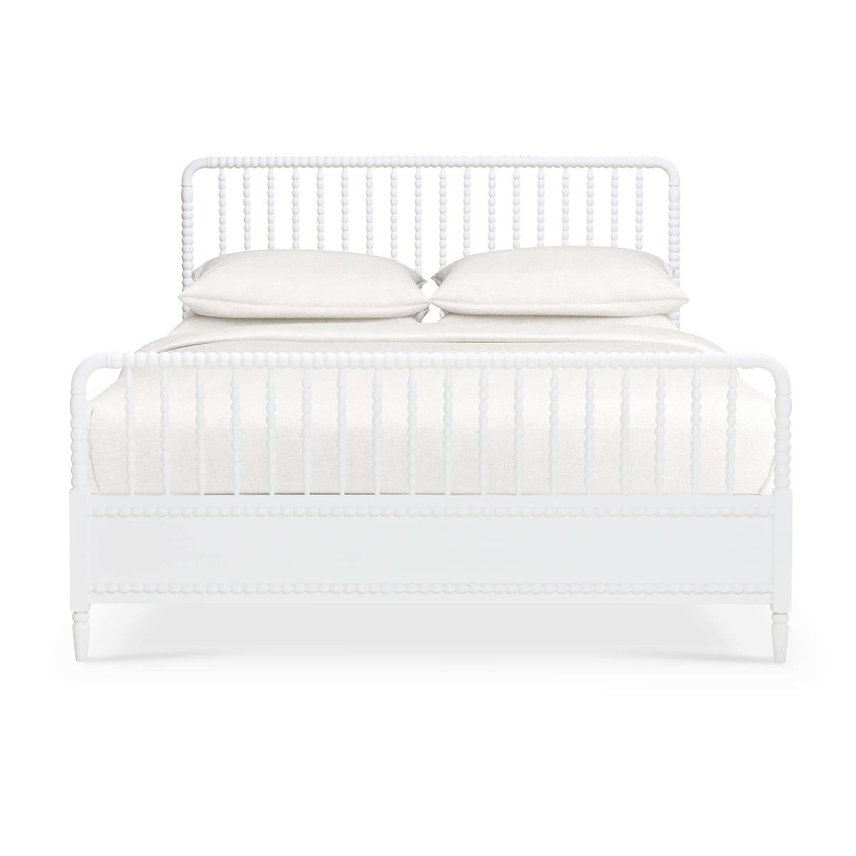 Bramble Cholet Bed King — Architectural White / Light Distressed