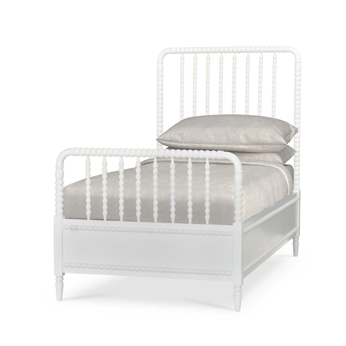 Bramble Cholet Bed Twin — Architectural White / Light Distressed
