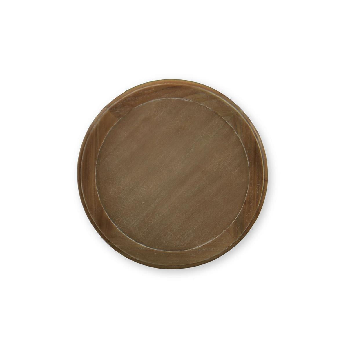 Bramble Cholet Round End Table — Straw Wash