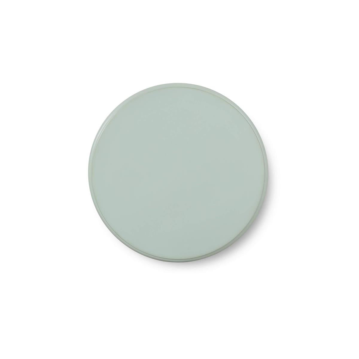 Bramble Cholet Round End Table — Vintage Fennel Green / Light Distressed