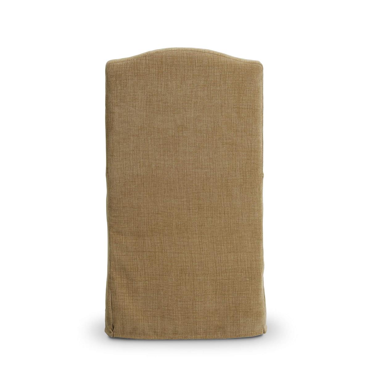 Bramble Sierra Slipcovered Dining Chair w/ Castors w/ Arctic White Performance Fabric — Thames French Yellow