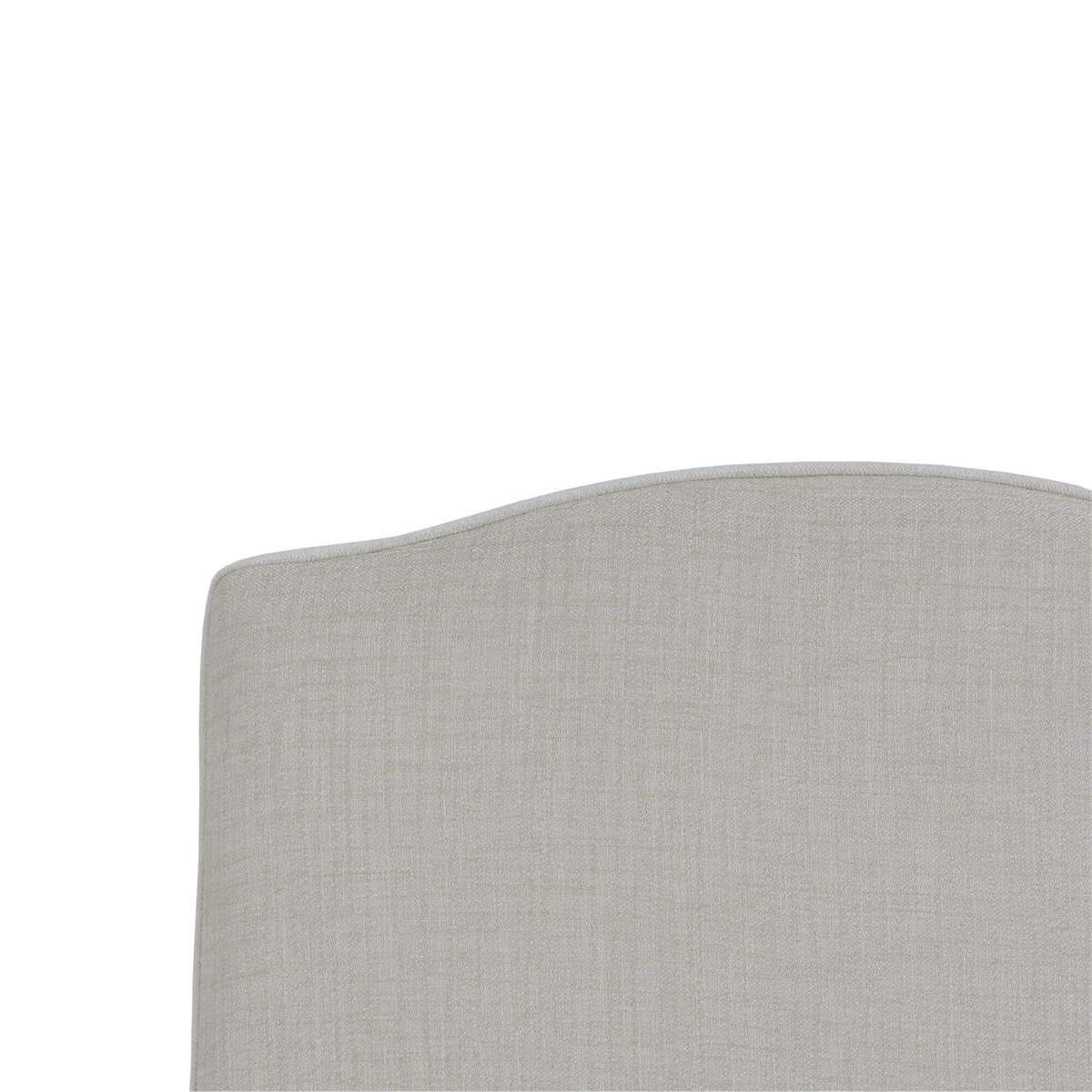 Bramble Sierra Slipcovered Dining Chair w/ Castors w/ Arctic White Performance Fabric — Thames Natural