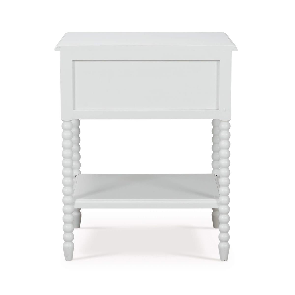 Bramble Cholet Bedside Table — Architectural White / Light Distressed