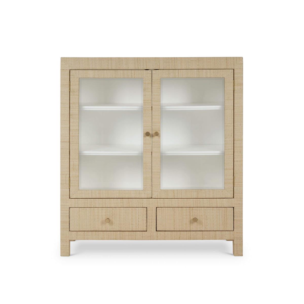 Bramble Kagu 2 Doors Sideboard w/ Raffia — Rattan Natural / True White *