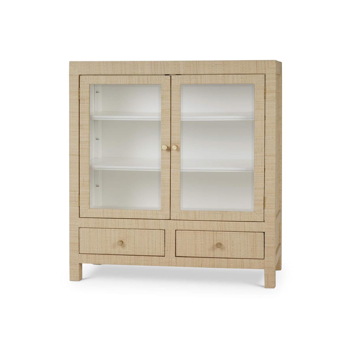 Bramble Kagu 2 Doors Sideboard w/ Raffia — Rattan Natural / True White *