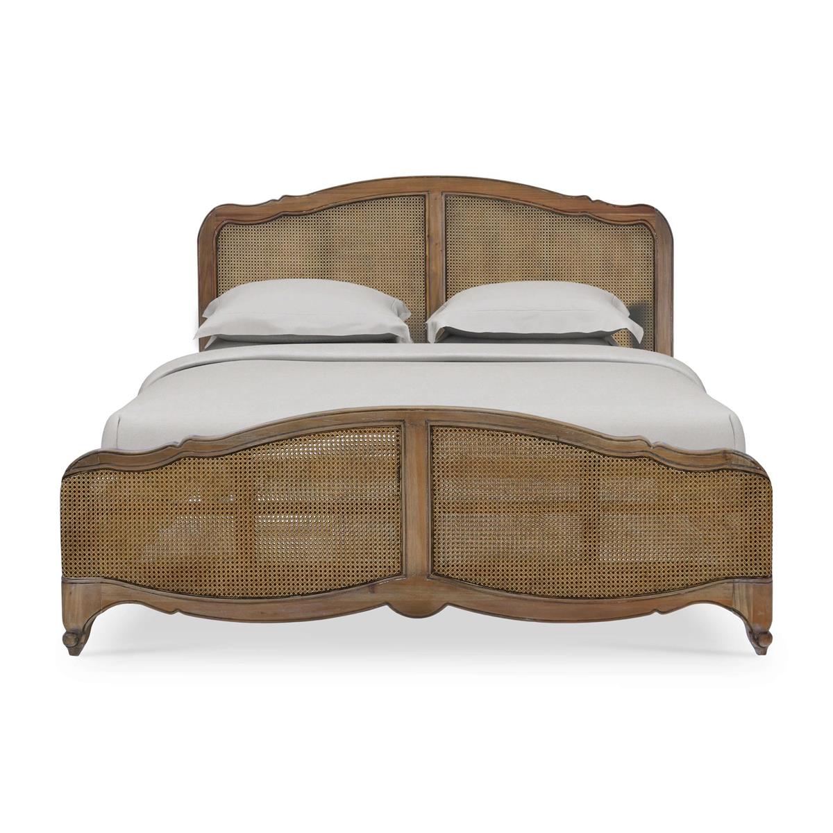 Bramble Covington Rattan Bed King — Straw Wash / Rattan Glaze
