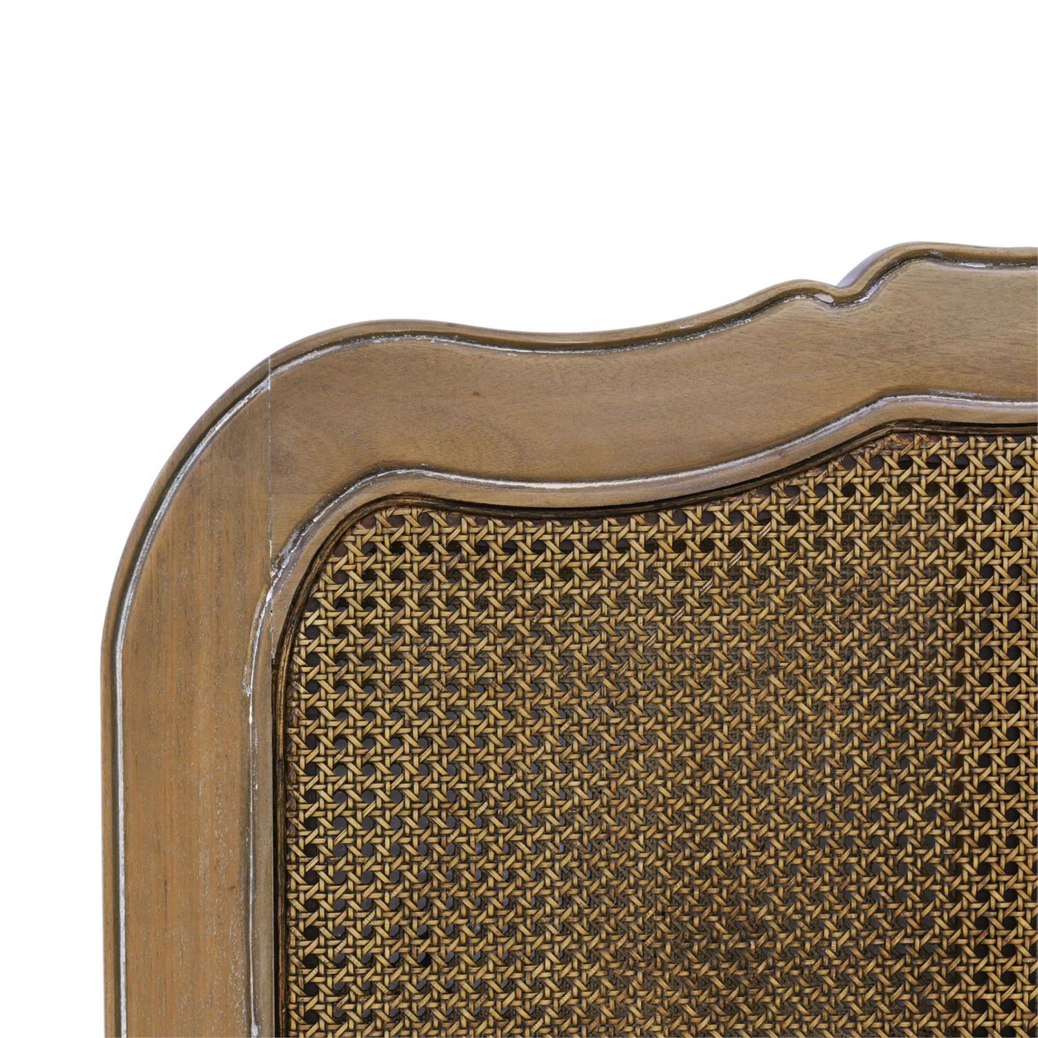 Bramble Covington Rattan Bed Queen — Straw Wash / Rattan Glaze