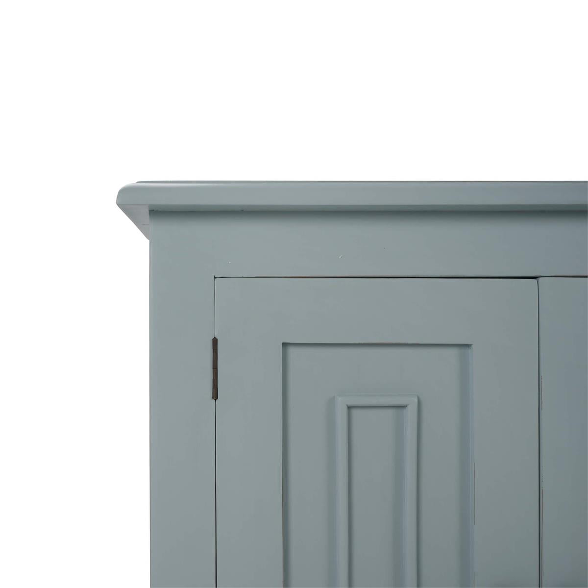 Bramble Osborn Narrow 2 Door Cabinet — Ocean Blue / Light Distressed