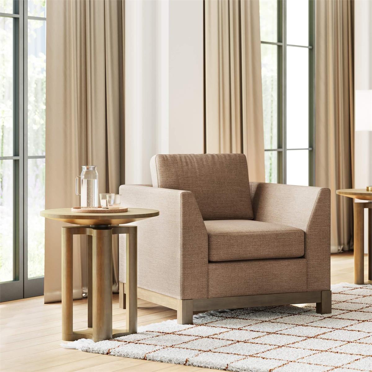 Bramble Aberdeen Chair — Dark Walnut / Thames French Yellow