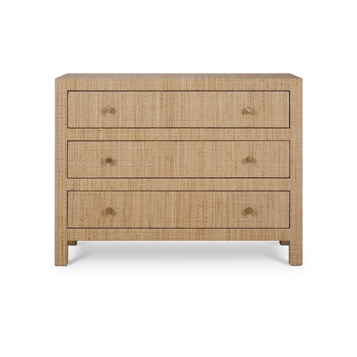 Bramble Kagu 3 Drawer Dresser Wrapped — Rattan Natural