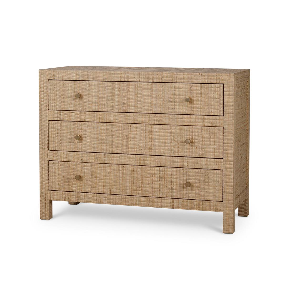 Bramble Kagu 3 Drawer Dresser Wrapped — Rattan Natural