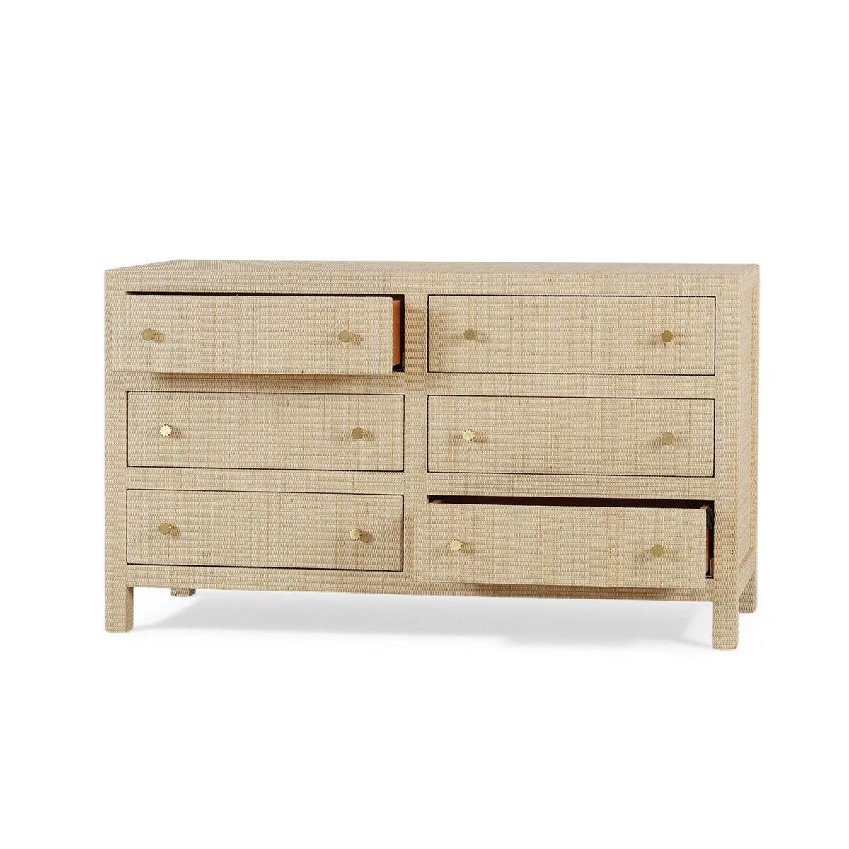 Bramble Kagu 6 Drawer Dresser w/ Rattan Natural — Rattan Natural