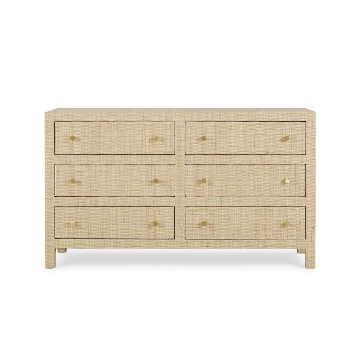 Bramble Kagu 6 Drawer Dresser w/ Rattan Natural — Rattan Natural