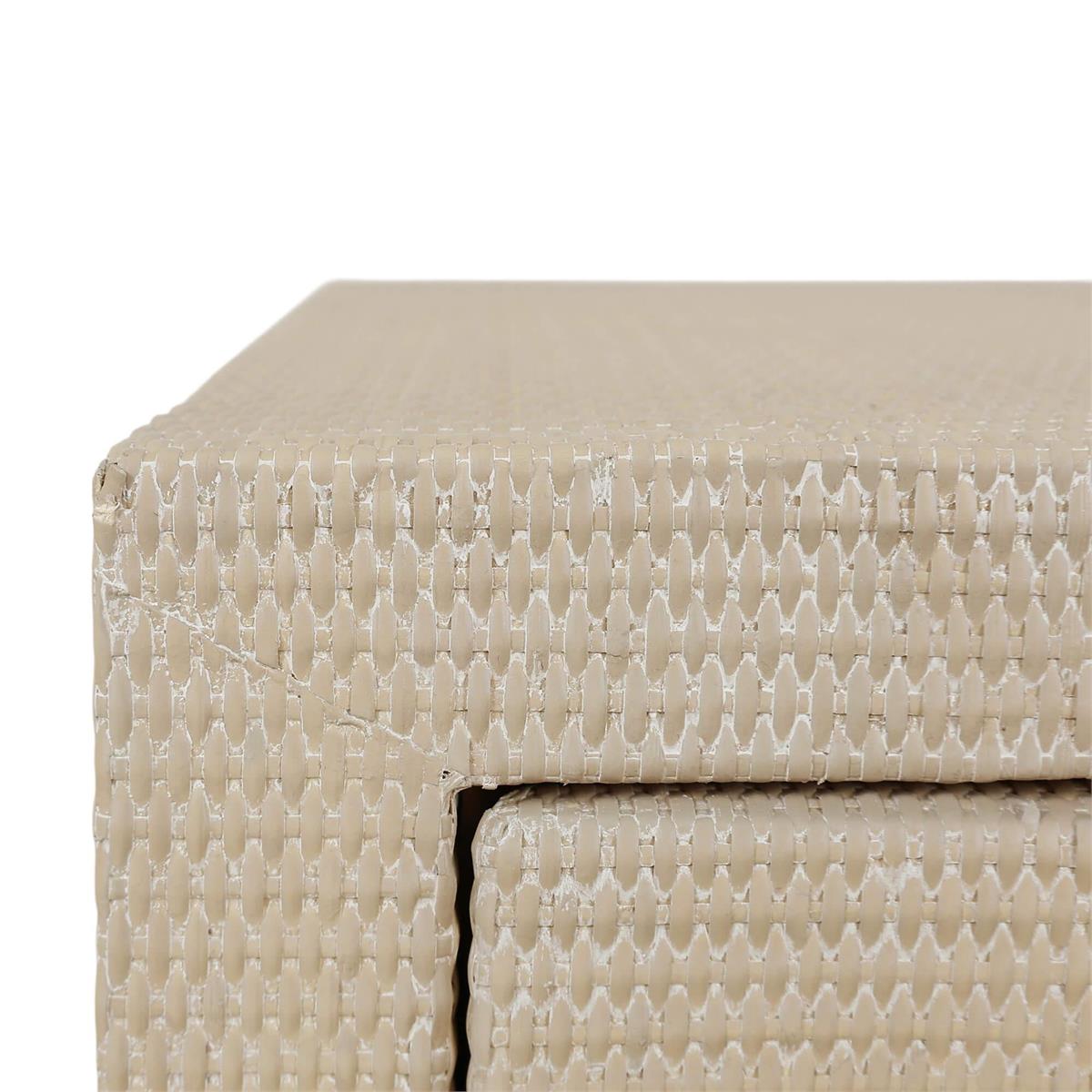 Bramble Kagu 1 Drawer Nightstand Wrapped — Rattan Sandbar
