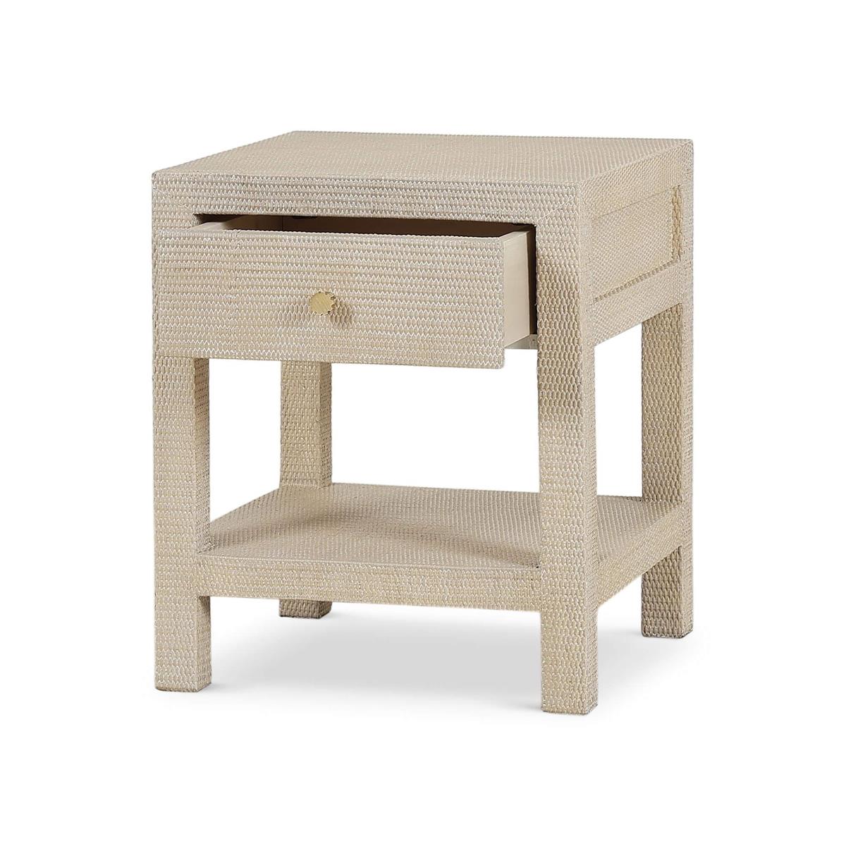 Bramble Kagu 1 Drawer Nightstand Wrapped — Rattan Sandbar