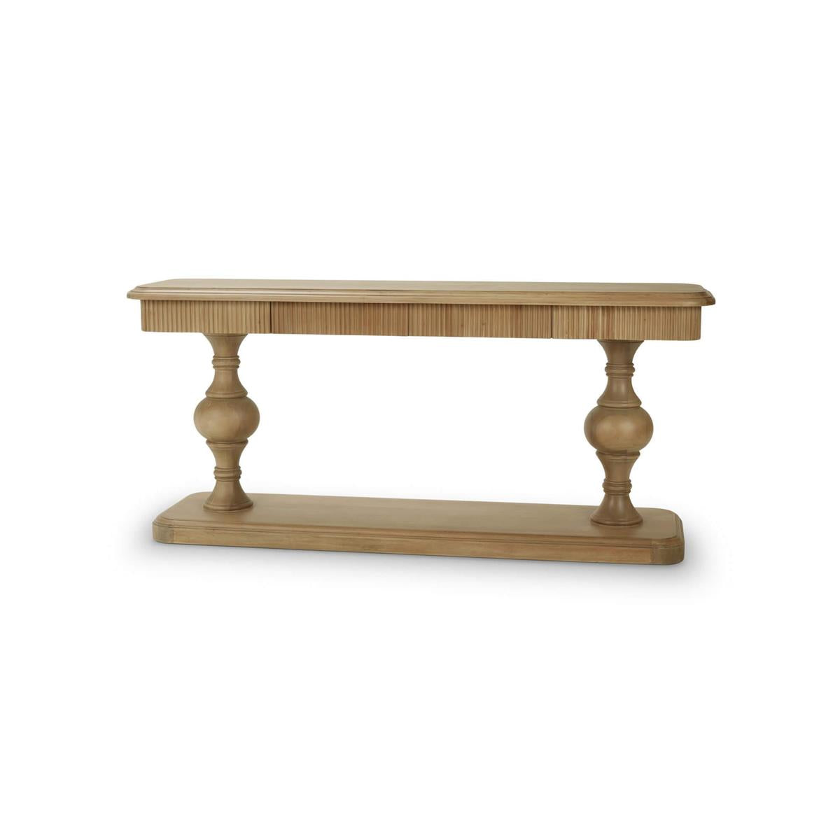 Bramble Kraton 2 Drawer Pedestal Console Table — Fruit Wood