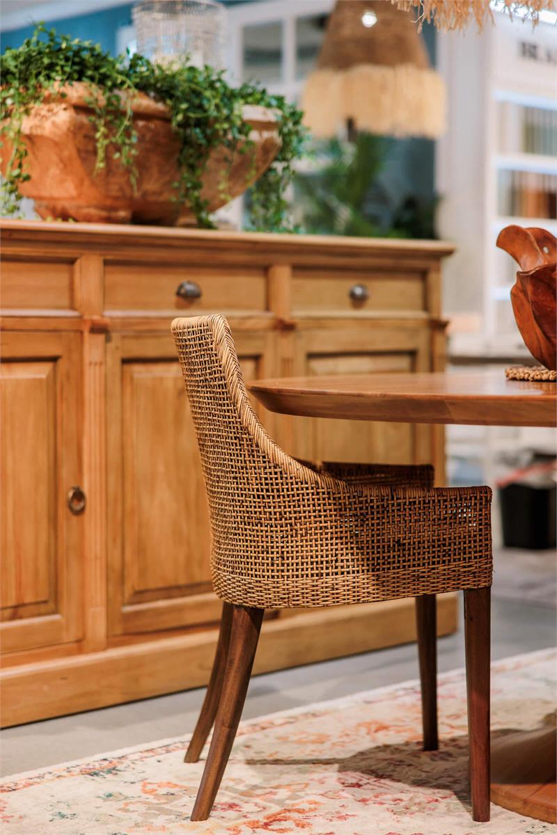 Bramble Savanah Dining Chair — Dark Walnut / Arctic