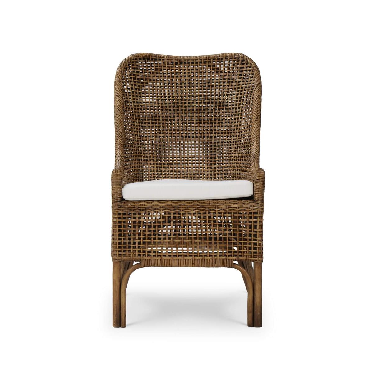 Bramble Cristo Dining Chair — Rattan Glaze / Arctic