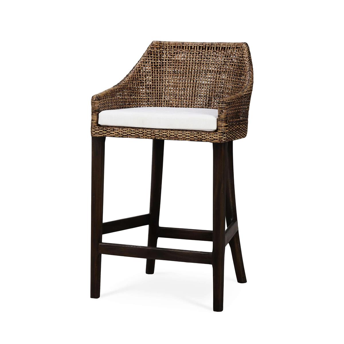 Bramble Savanah Barstool — Dark Walnut / Arctic