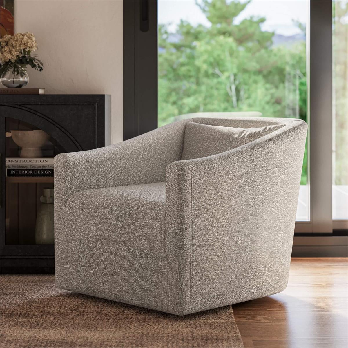 Bramble Victor Swivel Chair — Boucle Sand