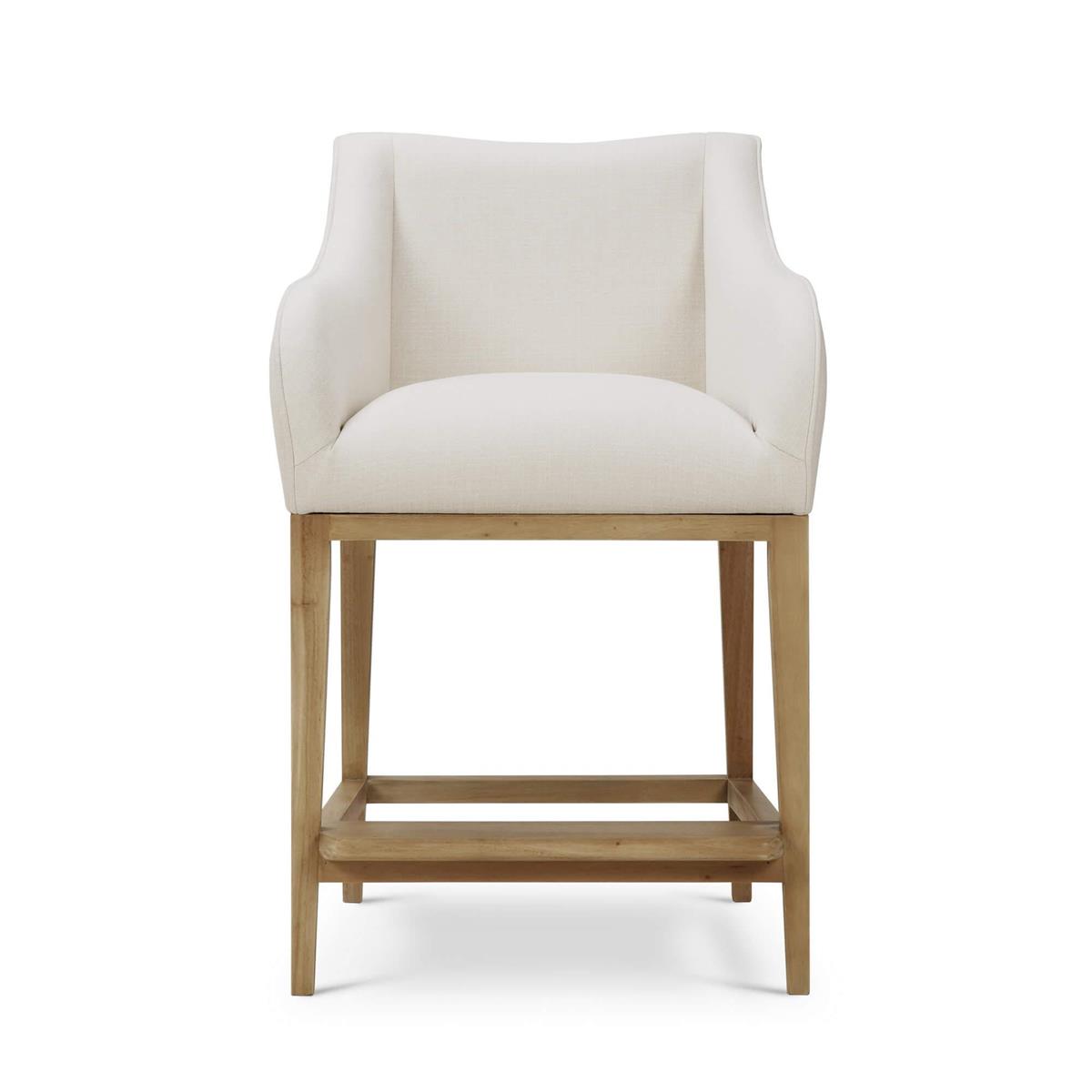 Bramble Elanor Counter Stool w/ Arms — Fruit Wood / Natural