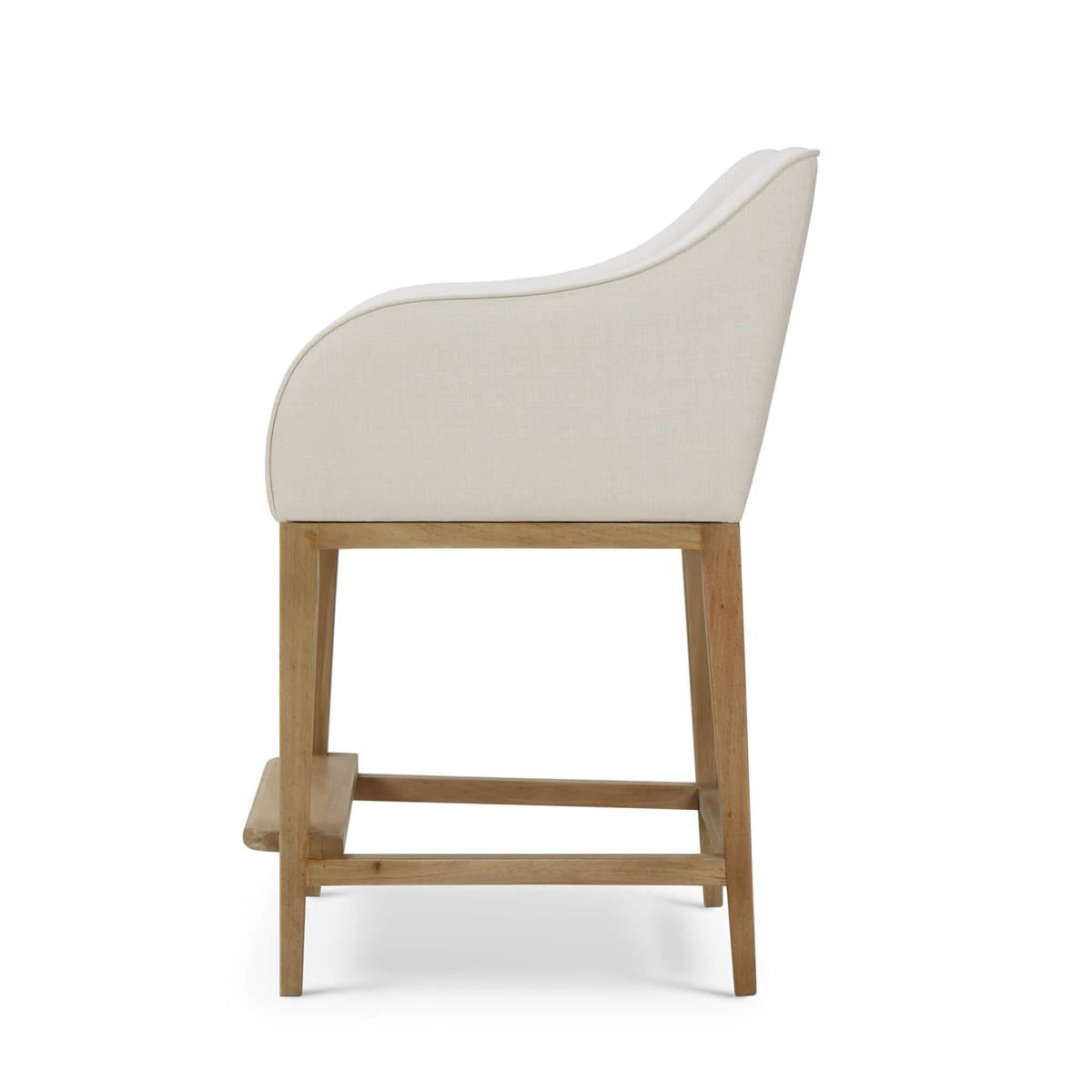 Bramble Elanor Counter Stool w/ Arms — Fruit Wood / Natural