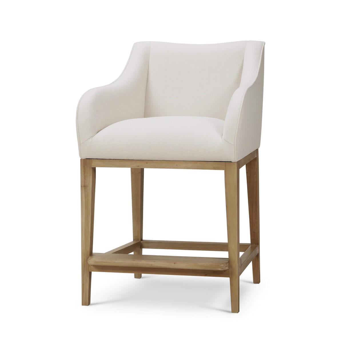 Bramble Elanor Counter Stool w/ Arms — Fruit Wood / Natural