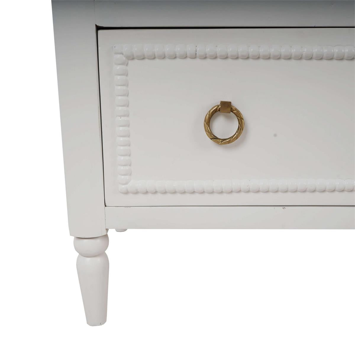 Bramble Cholet 7 Drawer Dresser — Architectural White / Light Distressed