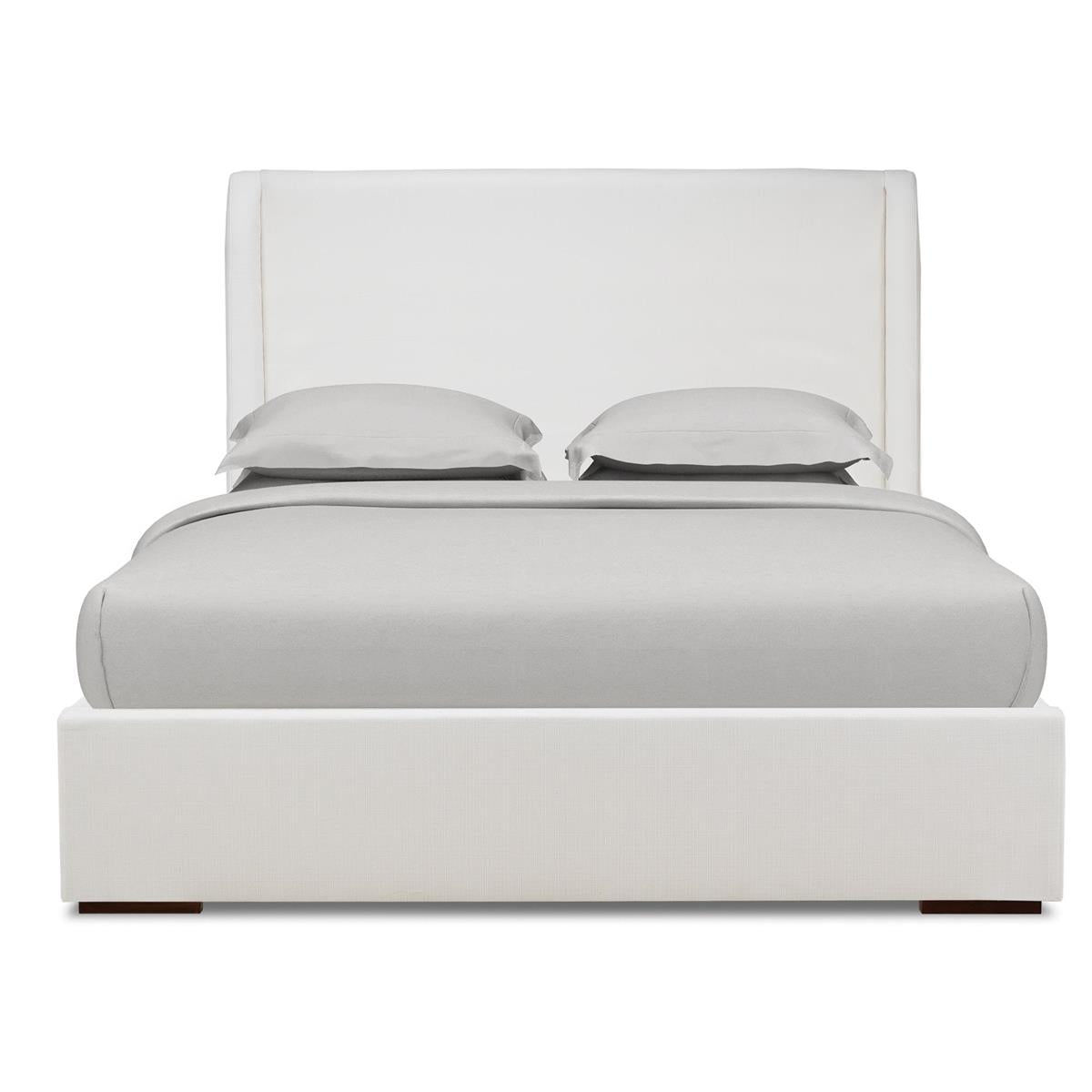 Bramble Luxor Upholstered Bed Queen — Arctic