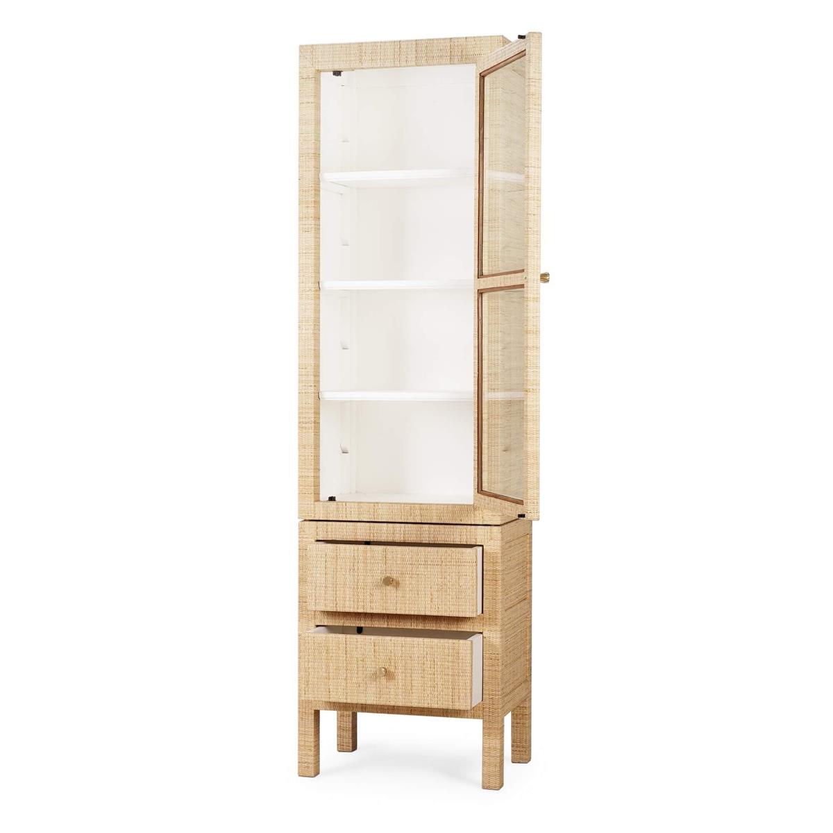 Bramble Kagu Tall Cabinet Wrapped — Rattan Natural / True White *