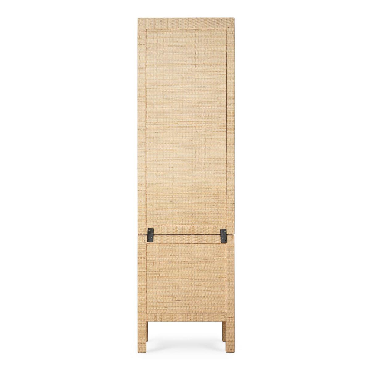 Bramble Kagu Tall Cabinet Wrapped — Rattan Natural / True White *