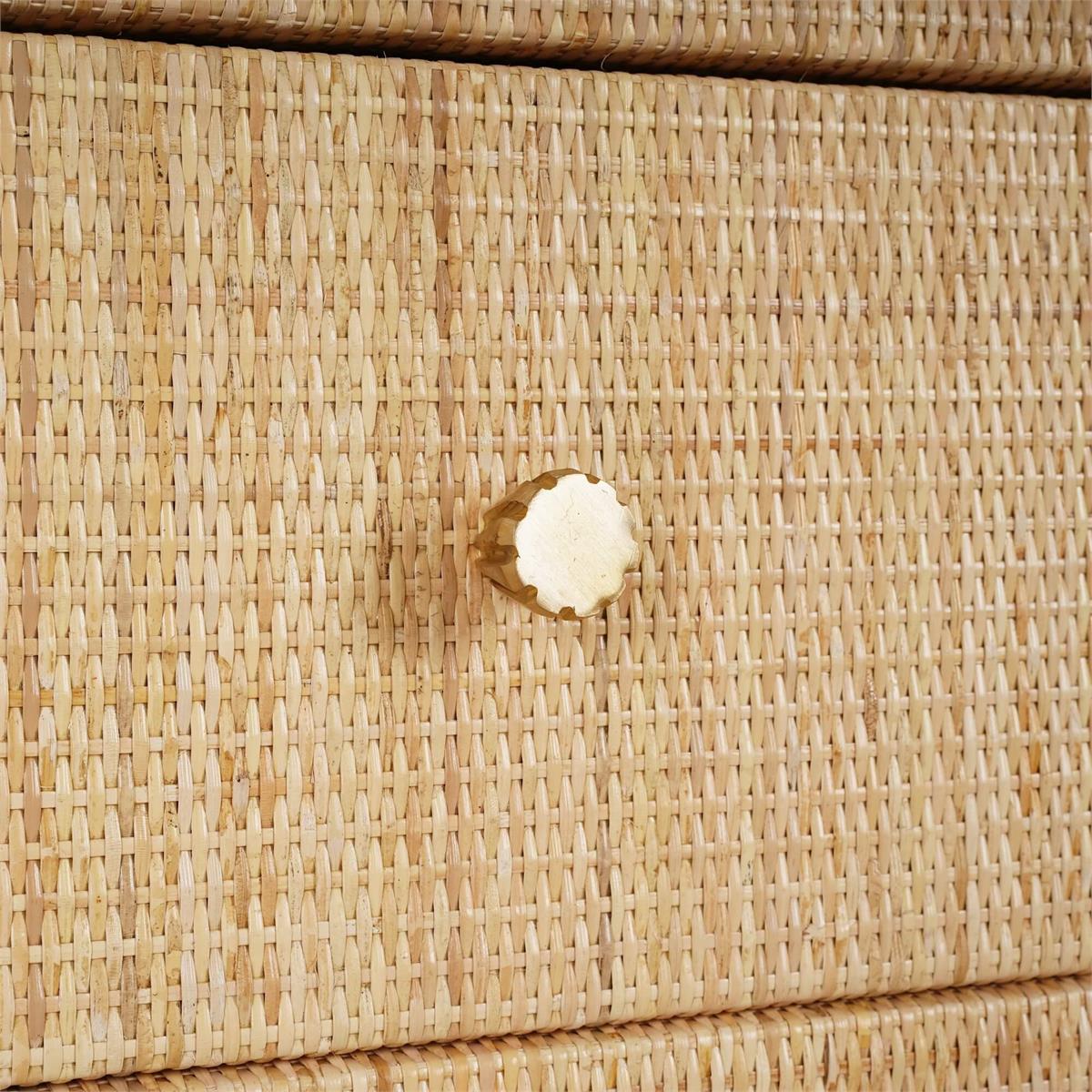 Bramble Kagu Tall Cabinet Wrapped — Rattan Natural / True White *